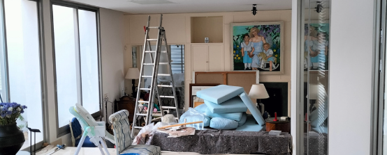 Trabajos de pintura interior realizados por el equipo Decofam